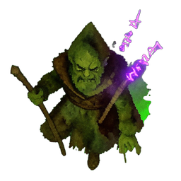 Orc Shaman (Atmospheric) - 256x256 pixel art sprite