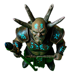 Orc Schamane (Filmisch) — 256×256 Pixel-Art-Sprite