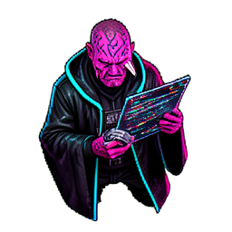 Chamán Orco (Cyberpunk) — sprite pixel art 256×256