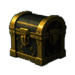 Ornate Gold Chest — 256×256 pixel art sprite