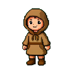 Criança órfã — sprite pixel art 256×256