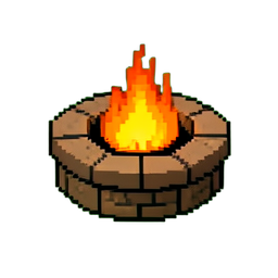 Außenfeuerstelle — 256×256 Pixel-Art-Sprite