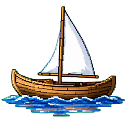 Kanoe-Schwimmhilfe (Pixelkunst) — 256×256 Pixel-Art-Sprite