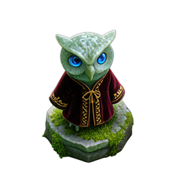 Owl Sage (HD-2D) - 256x256 pixel art sprite