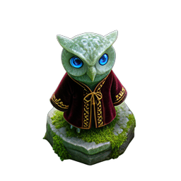 Sage Hibou (HD-2D) — sprite pixel art 256×256