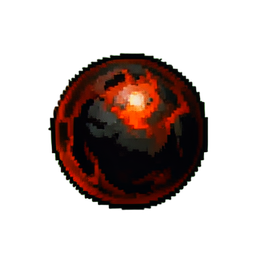 Schmerz-Element-Kugel — 256×256 Pixel-Art-Sprite