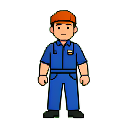 Painter Decorator — 256×256 pixel art sprite