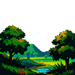 Painting Landscape - 256x256 pixel art sprite