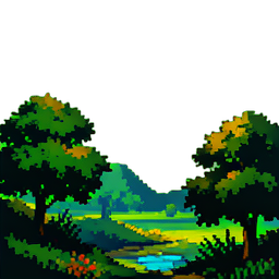 Paysage — sprite pixel art 256×256