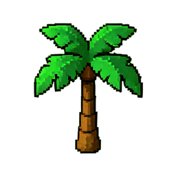Palm Tree (16-Bit) - 256x256 pixel art sprite