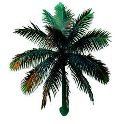 야자수 (영화적) — 256×256 픽셀 아트 스프라이트