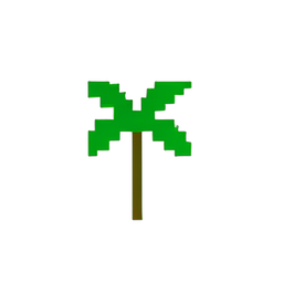 Palm Tree (Low-Res) - 256x256 pixel art sprite