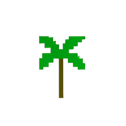 Palmier (Basse Résolution) — sprite pixel art 256×256