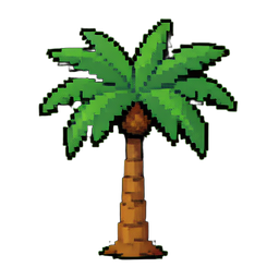 Palmier tropical — sprite pixel art 256×256
