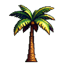 Palm Tree — 256×256 pixel art sprite