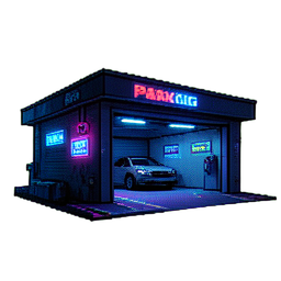 Garagem — sprite pixel art 256×256