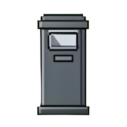Parking Meter — 256×256 pixel art sprite