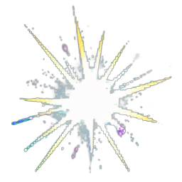 Effet de blocage parry — sprite pixel art 256×256