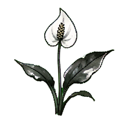 Friedenslilie — 256×256 Pixel-Art-Sprite