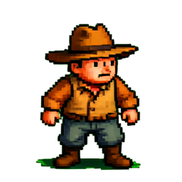 Peasant Farmer - 256x256 pixel art sprite