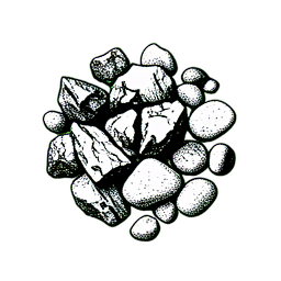 Pebbles (1-Bit) - 256x256 pixel art sprite