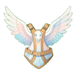 Arnés de ala de Pegaso — sprite pixel art 256×256