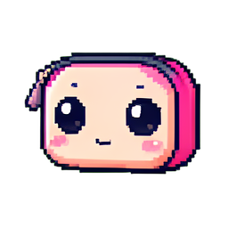 Estojo de lápis com zíper — sprite pixel art 256×256