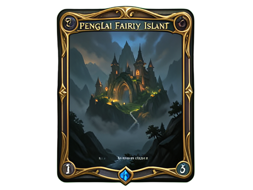 Penglai-Fabelinsel — 512×384 Pixel-Art-Sprite
