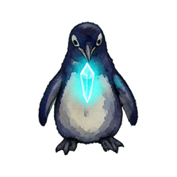 Penguin Wizard (Atmospheric) - 256x256 pixel art sprite