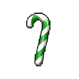 Peppermint Candy Cane Twisted — 256×256 pixel art sprite