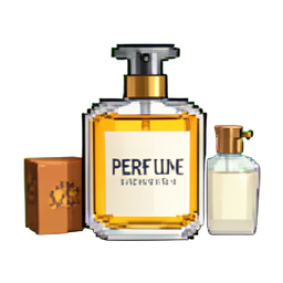 Conjunto de Botellas de Perfume — sprite pixel art 256×256