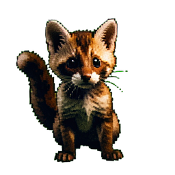 Renard d'animal — sprite pixel art 256×256