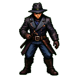 Phantom-Dieb — 256×256 Pixel-Art-Sprite