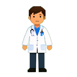 Farmacéutico — sprite pixel art 256×256