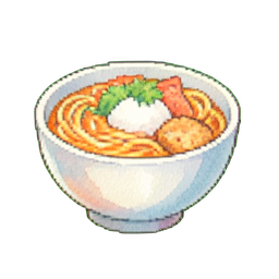 Tigela de macarrão Pho — sprite pixel art 256×256