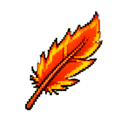 Phoenix Feather (16-Bit) - 256x256 pixel art sprite