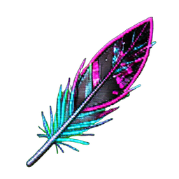 Phoenix Feather (Cyberpunk) - 256x256 pixel art sprite