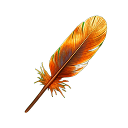 Phoenix Feather (HD-2D) - 256x256 pixel art sprite