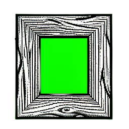 Moldura de Foto (1-Bit) — sprite pixel art 256×256