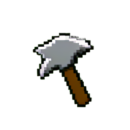 Pickaxe (Low-Res) - 256x256 pixel art sprite