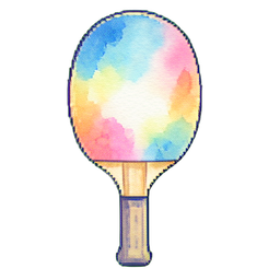 卓球ラケット ソリッド — 256×256 ピクセルアートスプライト
