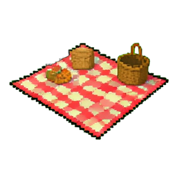 Picknickdecke — 256×256 Pixel-Art-Sprite