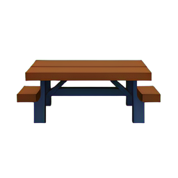 Table de pique-nique — sprite pixel art 256×256