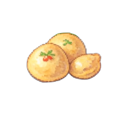 Pierogi-Teller — 256×256 Pixel-Art-Sprite