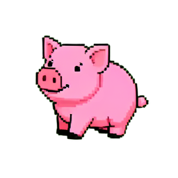 Cerdo Rosa — sprite pixel art 256×256