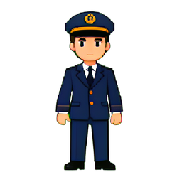 Capitaine Pilote — sprite pixel art 256×256