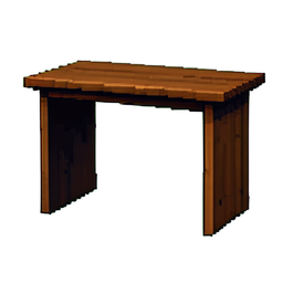 Table console en pin — sprite pixel art 256×256