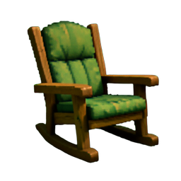 Fichten-Schaukelstuhl — 256×256 Pixel-Art-Sprite