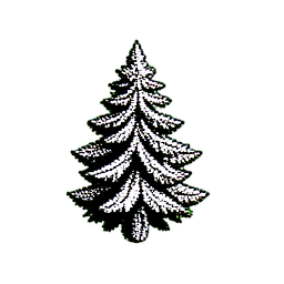 Pine Tree (1-Bit) - 256x256 pixel art sprite