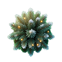 Pine Tree (HD-2D) - 256x256 pixel art sprite
